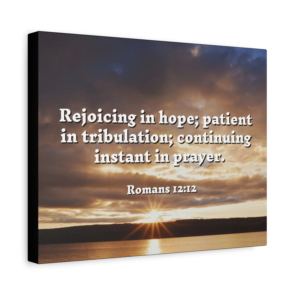 Scripture Walls Rejoicing In Hope Romans 12:12 Bible Verse Canvas Christian